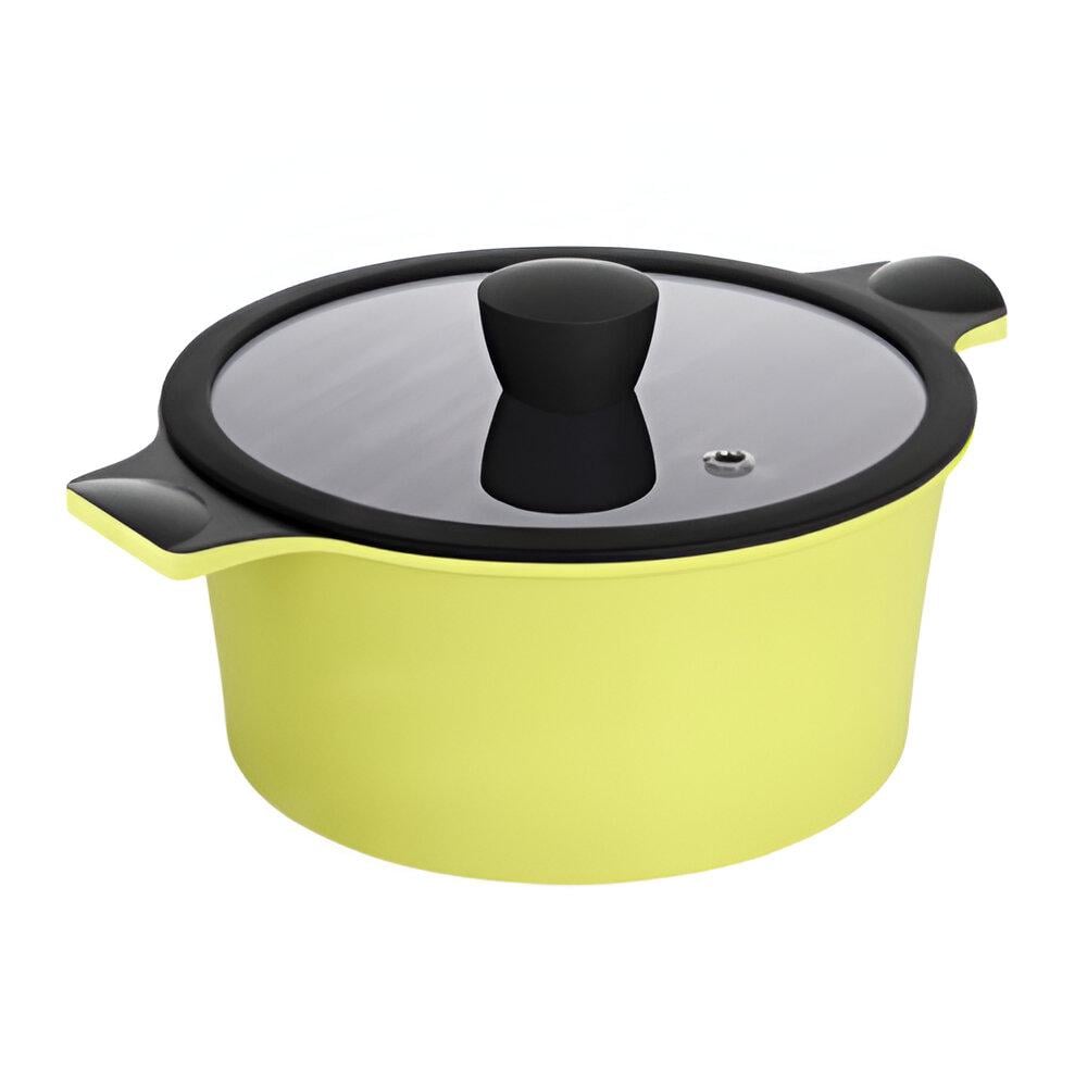 Каструля з кришкою RINGEL Zitrone Black алюмінієва 20x9,5 см 2,5 см (RG-2108-20)