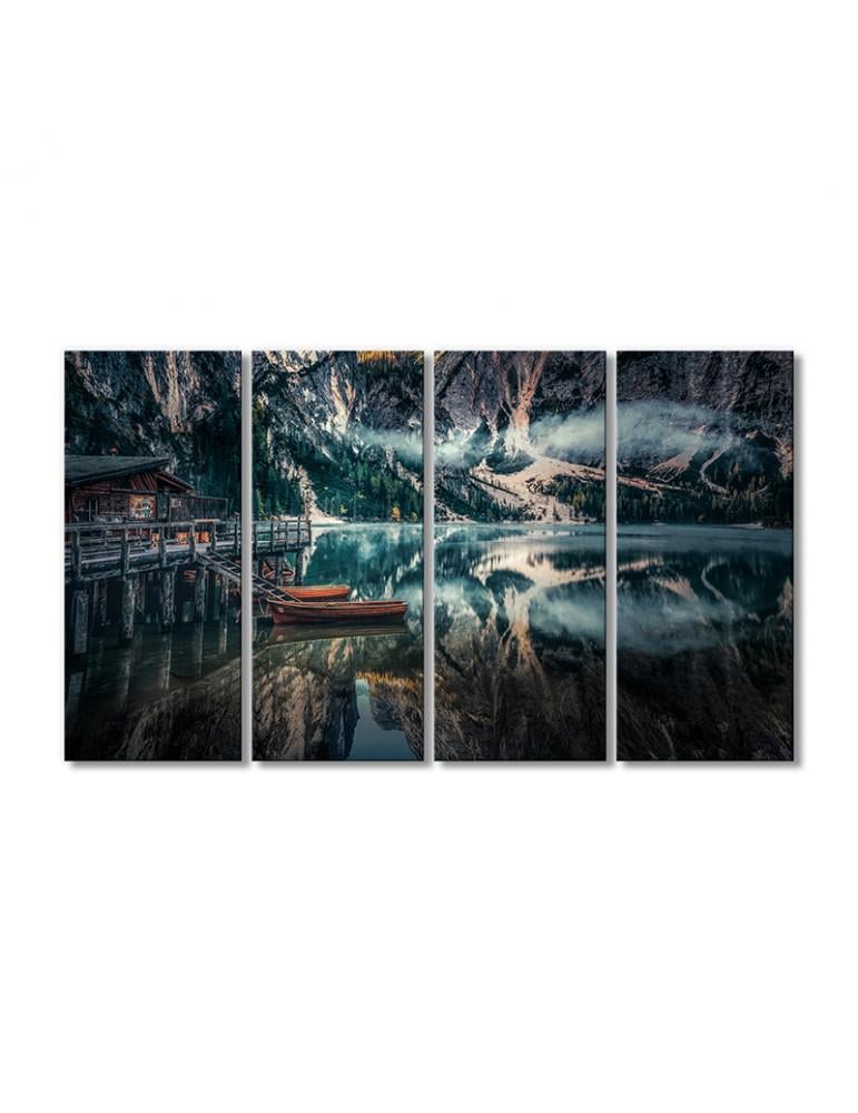 Картина модульная Парк Фанес-Сеннес-Прагс - заповедник 4 модуля 60x90 см