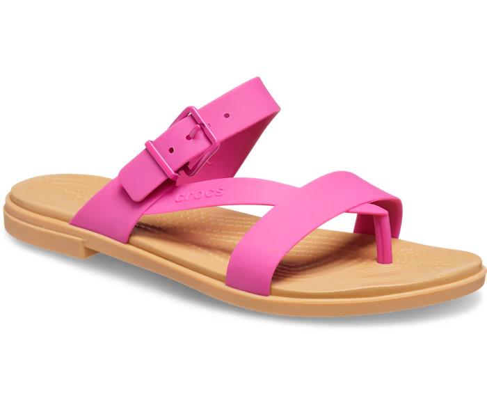 Сандалии Crocs Tulum Toe р. W10/EUR 40-41 Fuchsia Fun/Tan (9393685) - фото 5