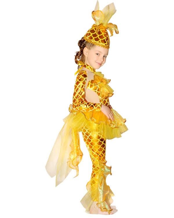 Детский карнавальный костюм Золотая рыбка 128-134 см (652/34)