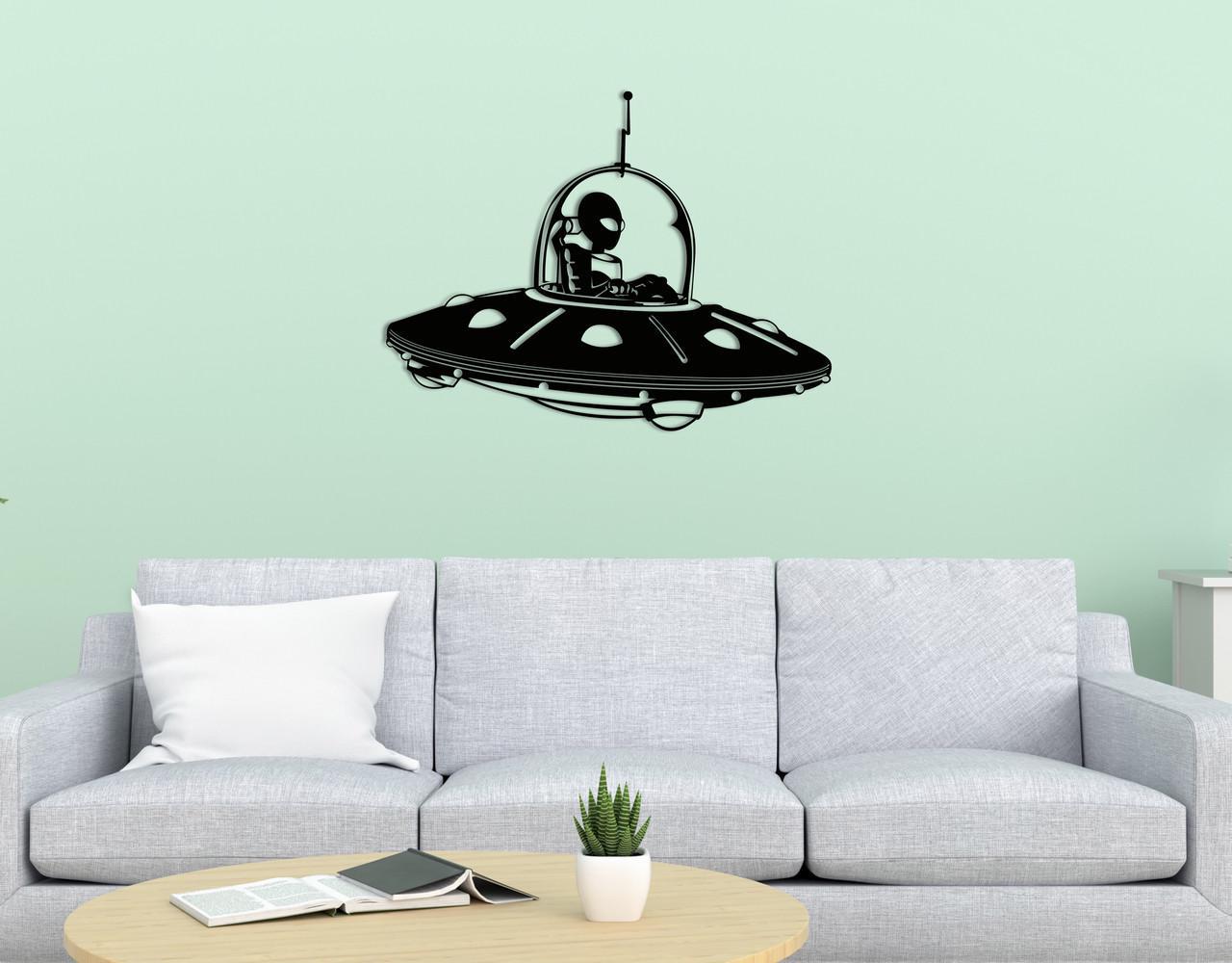 Декоративное панно на стену Upwood Decor UFO 104,8х80 см Black (1580092337)