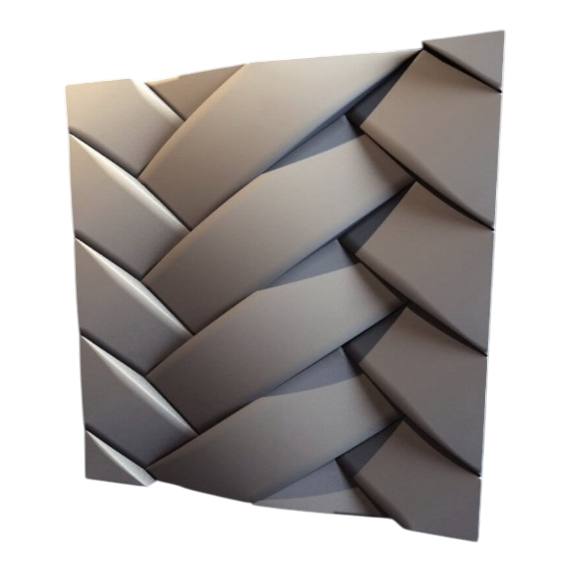 3D-панель гіпсова Перепліт 500x500x16 мм Білий (30169337)