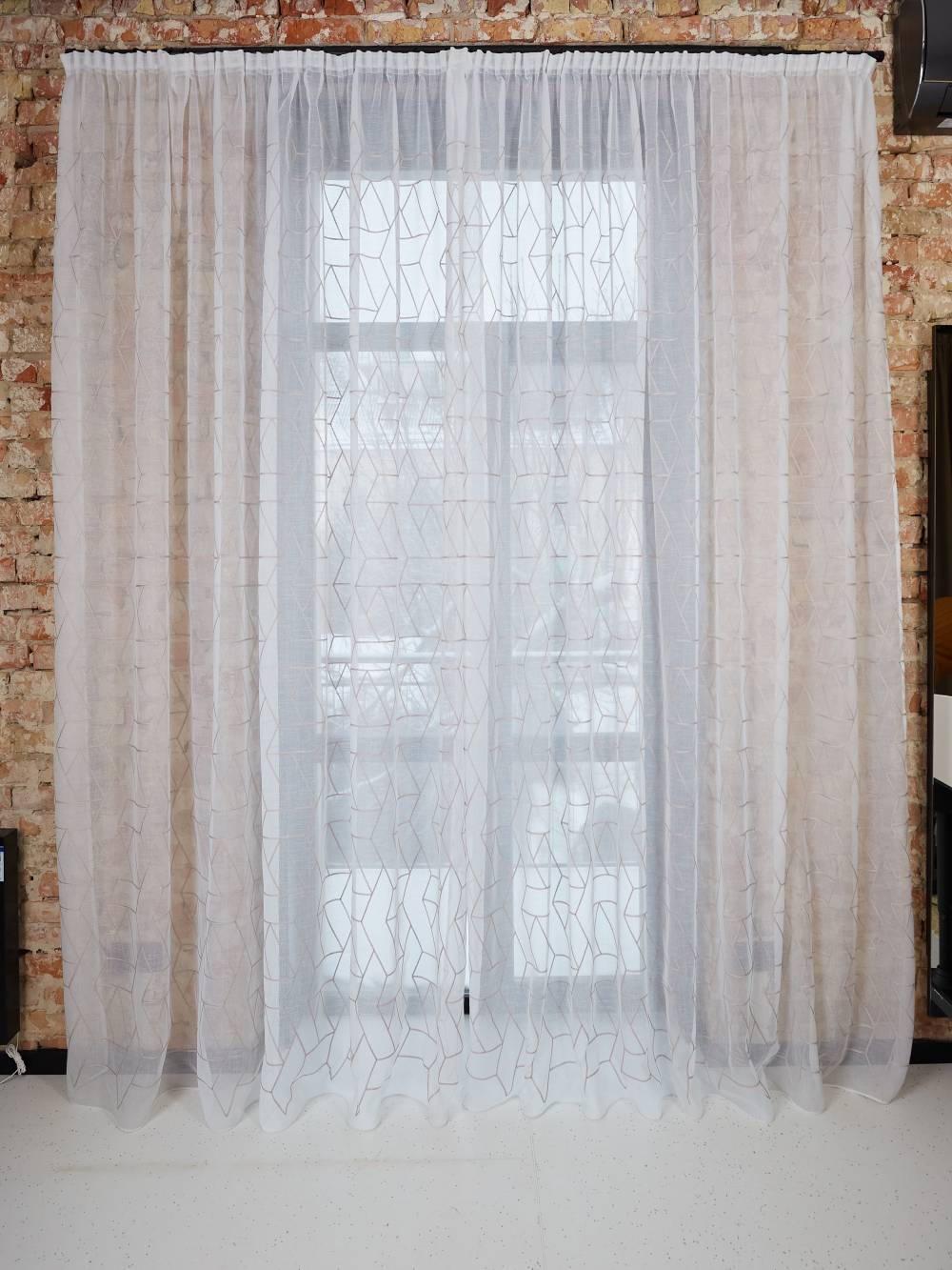 Гардини органзу 2,5 м 2 шт. Бежевий (000105822)