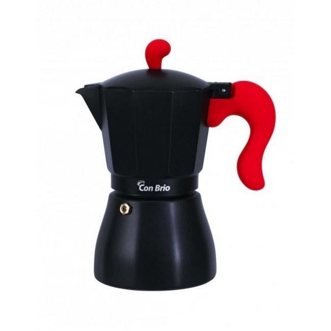 Кавоварка гейзерна Con Brio CB-6609 9 чашок 450 мл Black/Red (iz14517)