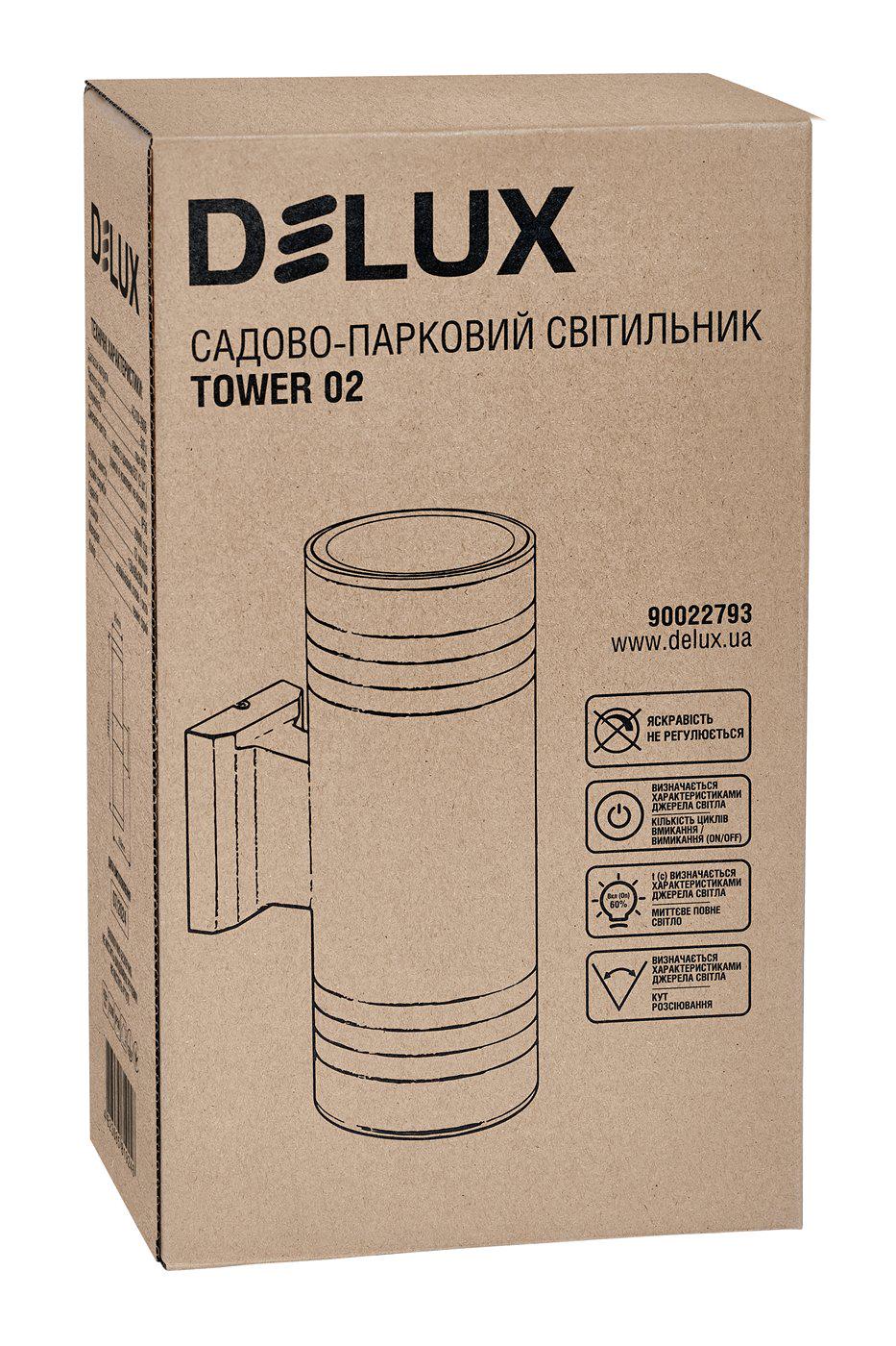 Светильник садово-парковый TOWER 02 2*E27 IP56 Темно-серый (27053204) - фото 3 Светильник садово-парковый TOWER 02 2*E27 IP56 Темно-серый (27053204) - фото 3