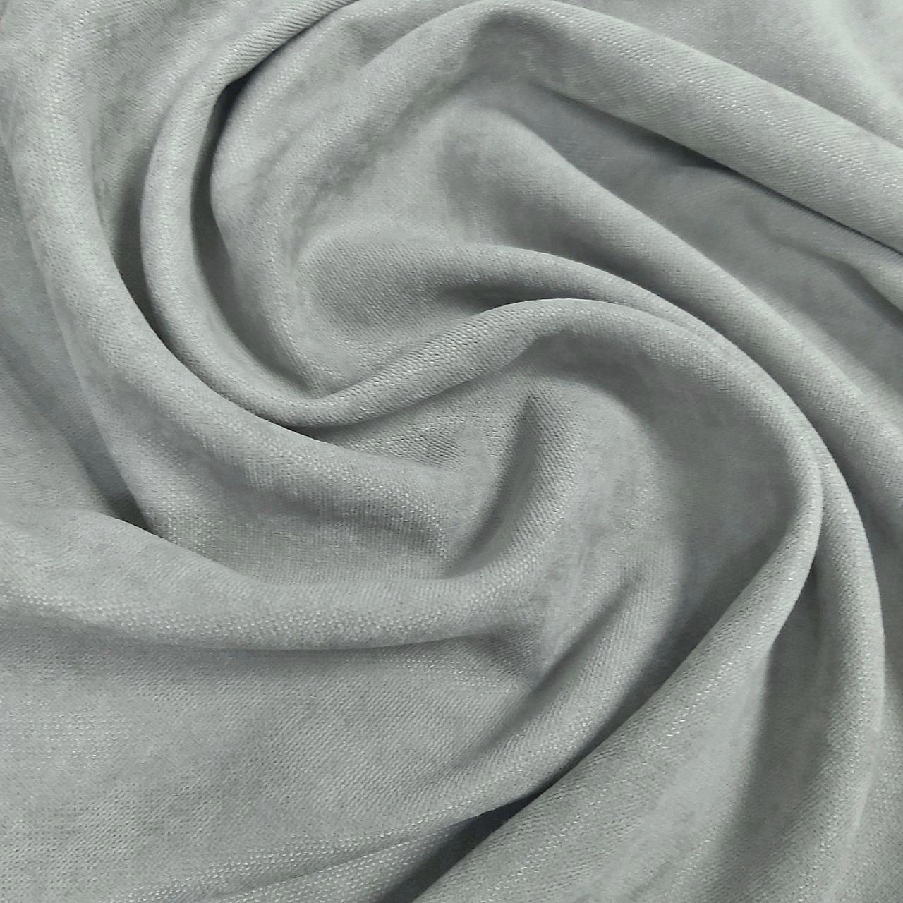 Штора на черных люверсах с подхватом микровелюр 150х250 см 1 шт. Серо-голубой (5801525-MT11/150-BL) - фото 2 Штора на черных люверсах с подхватом микровелюр 150х250 см 1 шт. Серо-голубой (5801525-MT11/150-BL) - фото 2