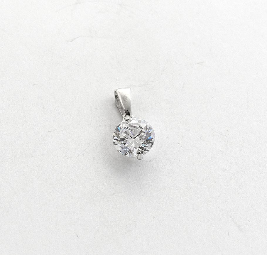 Кулон серебряный Maxi Silver 7970 с маленьким круглым фианитом (87970)