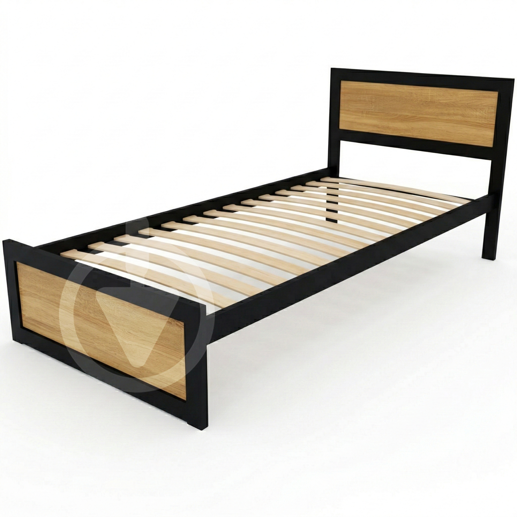 Кровать односпальная RoMax Loft 90х200 см Дуб Сонома/Черный