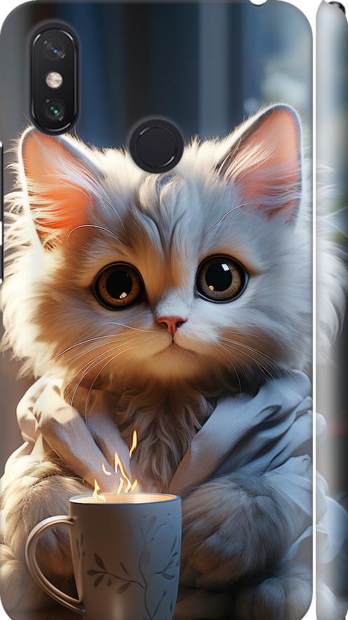 Чехол на Xiaomi Mi Max 3 White cat (5646m-1534-42517)
