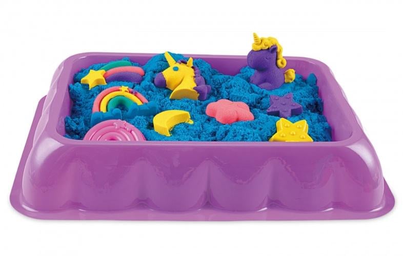 Кинетический песок/стол с формочками-единорогами Woopie 0,6 кг (30138976)