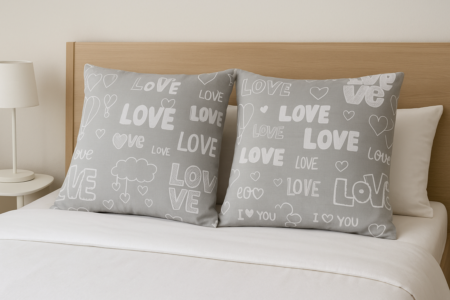 Наволочки I love you из бязи 70х70 см 2 шт. (G-2505ILU/x70)