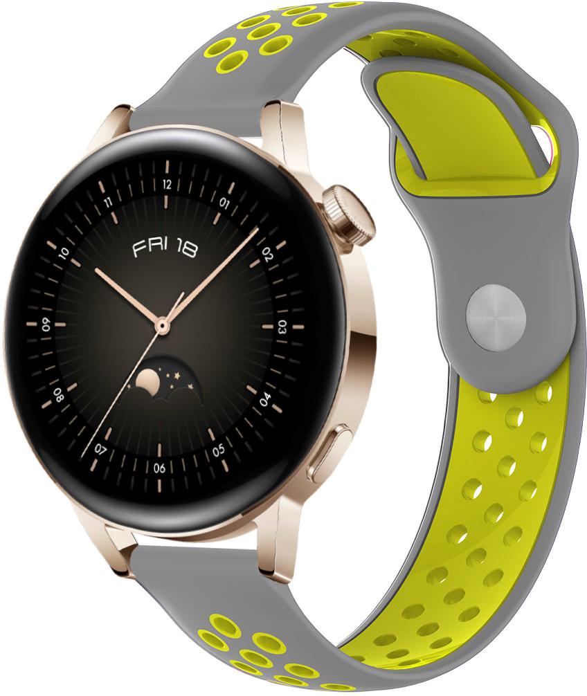 Ремінець Sport для Huawei Watch GT3 42 мм Gray/Yellow (26248-63) Ремінець Sport для Huawei Watch GT3 42 мм Gray/Yellow (26248-63)