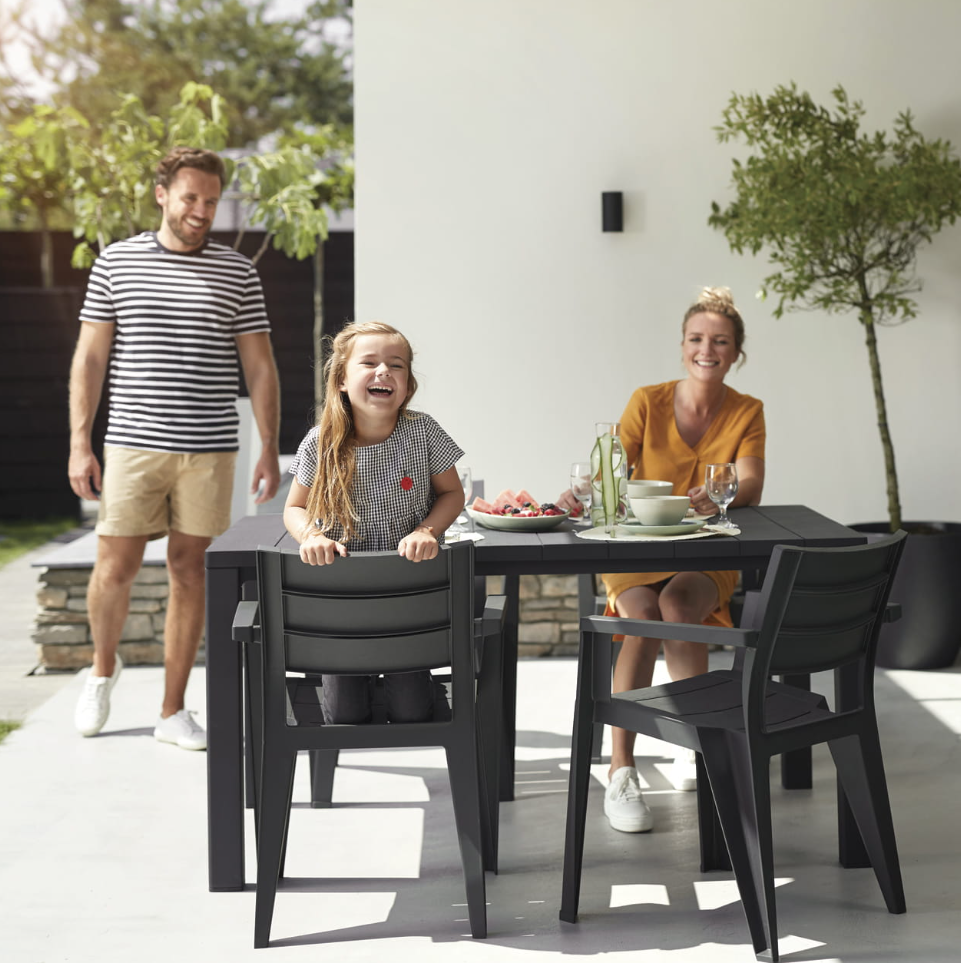 Стілець садовий Keter Julie Dining Chair Графітовий (246188) - фото 3 Стілець садовий Keter Julie Dining Chair Графітовий (246188) - фото 3