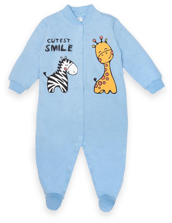 Комбинезон детский хлопковый для мальчика Gabbi КВ-22-2-25 68 см Голубой (13307) Комбинезон детский хлопковый для мальчика Gabbi КВ-22-2-25 68 см Голубой (13307)