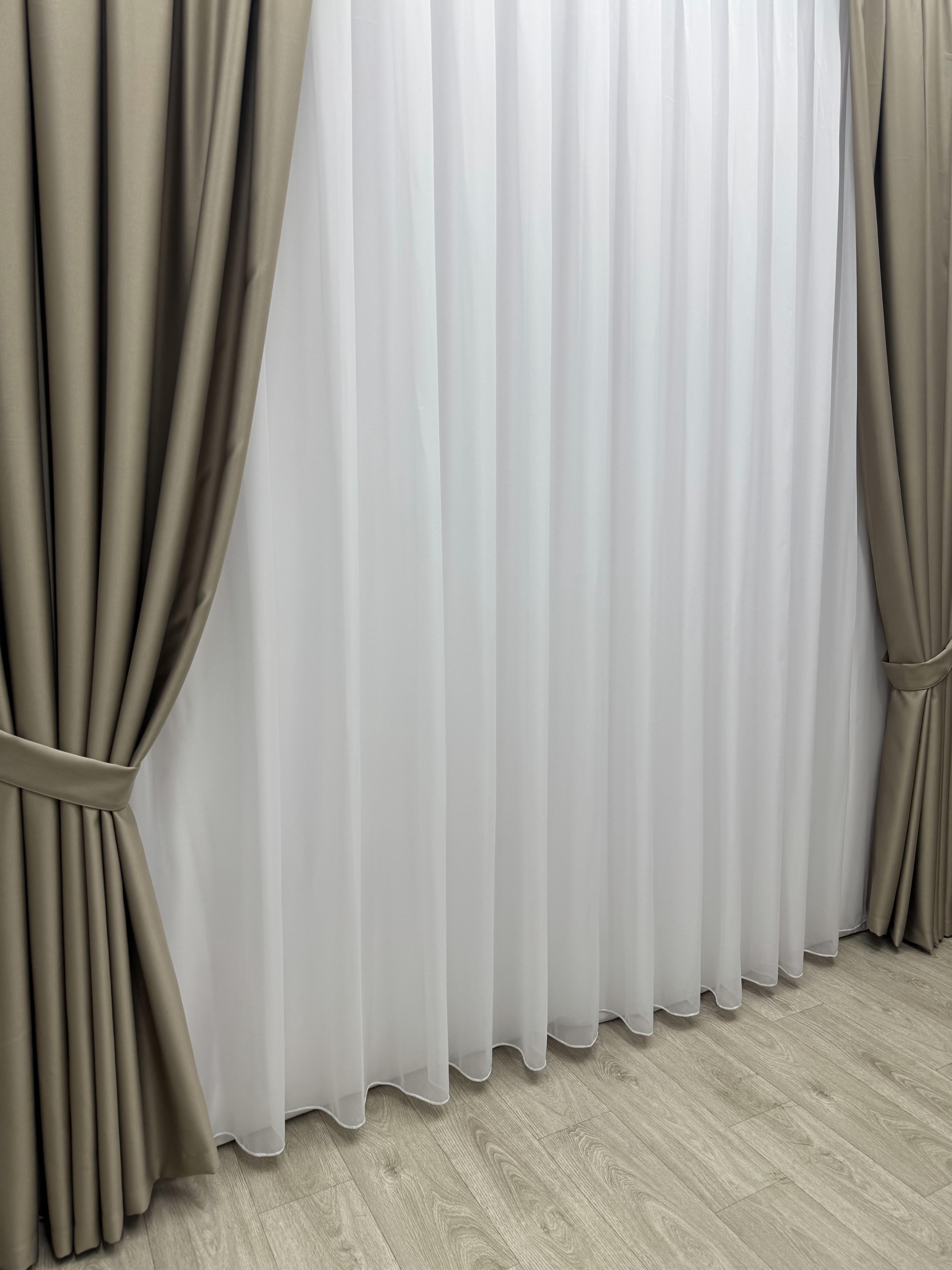 Штора блекаут на тесьме 6 см 150х260 см Капучиновый (11861539) - фото 5