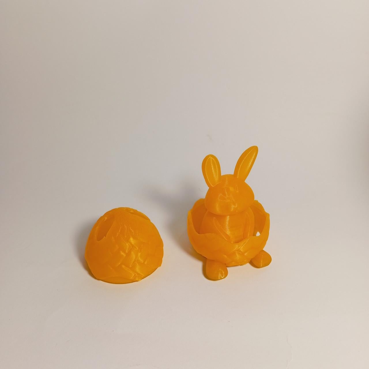 Детская игровая фигурка Кролик в яйце Rabbit in Egg 3D-печать Желтый