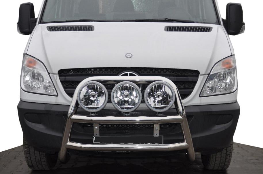 Кенгурятник высокий WT018 CAN для Mercedes Sprinter W906 2006-2018 гг. нержавеющая сталь Хром