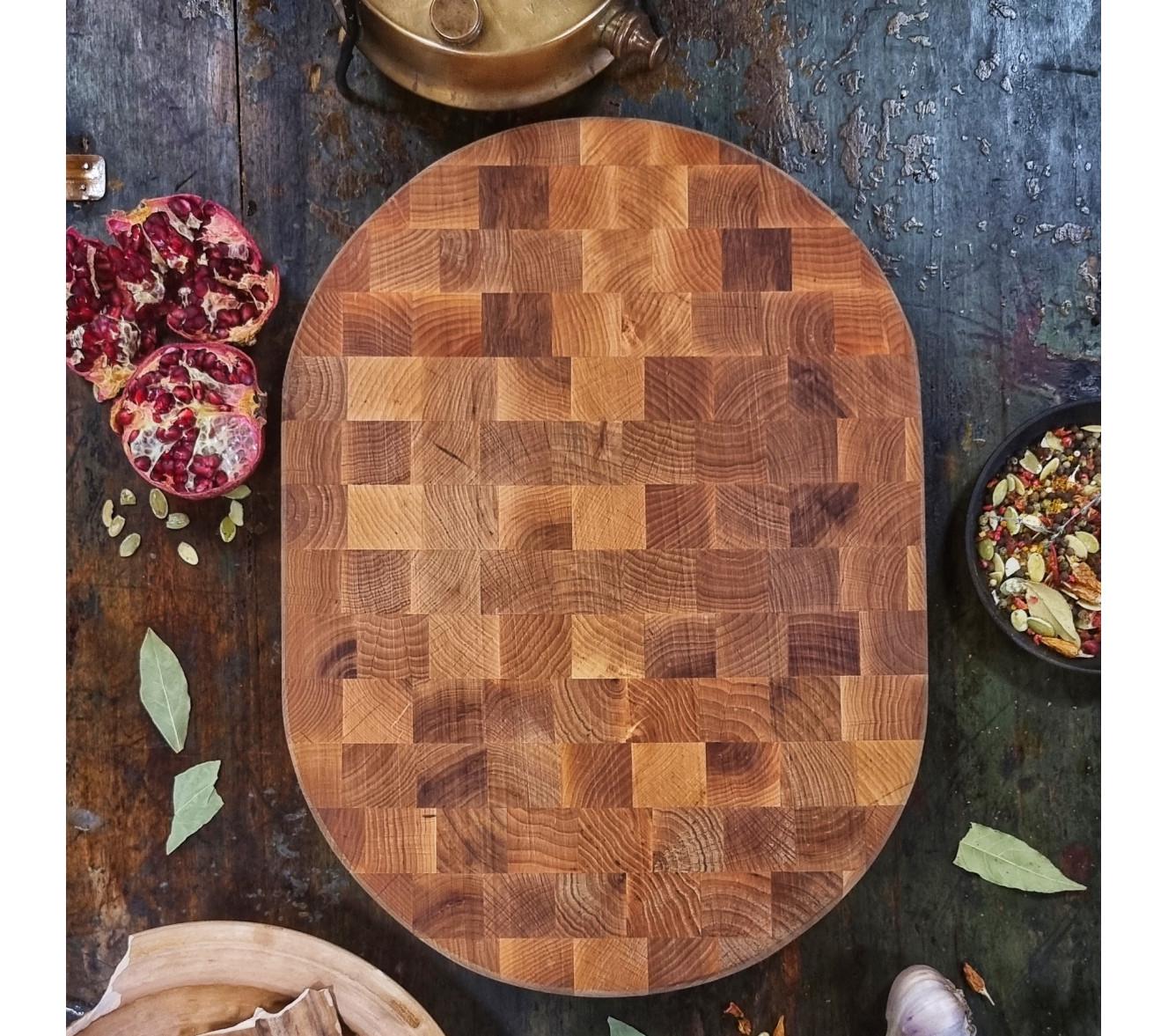 Доска кухонная разделочная торцевая 44x32x4,5 см - фото 2 Доска кухонная разделочная торцевая 44x32x4,5 см - фото 2