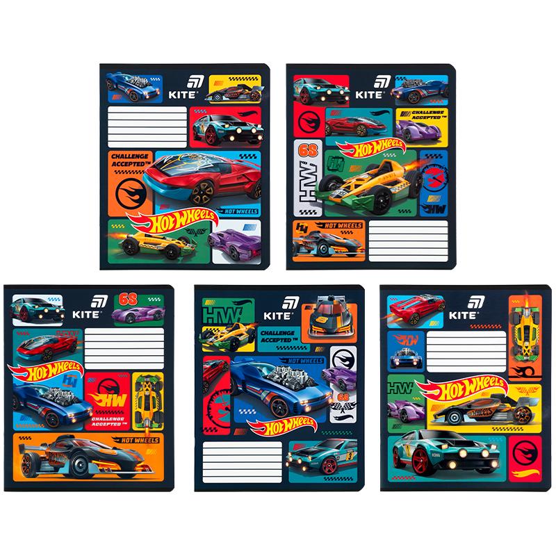 Набор школьных тетрадей KITE Hot Wheels линия 12 л. 25 шт. (HW26-234 В)