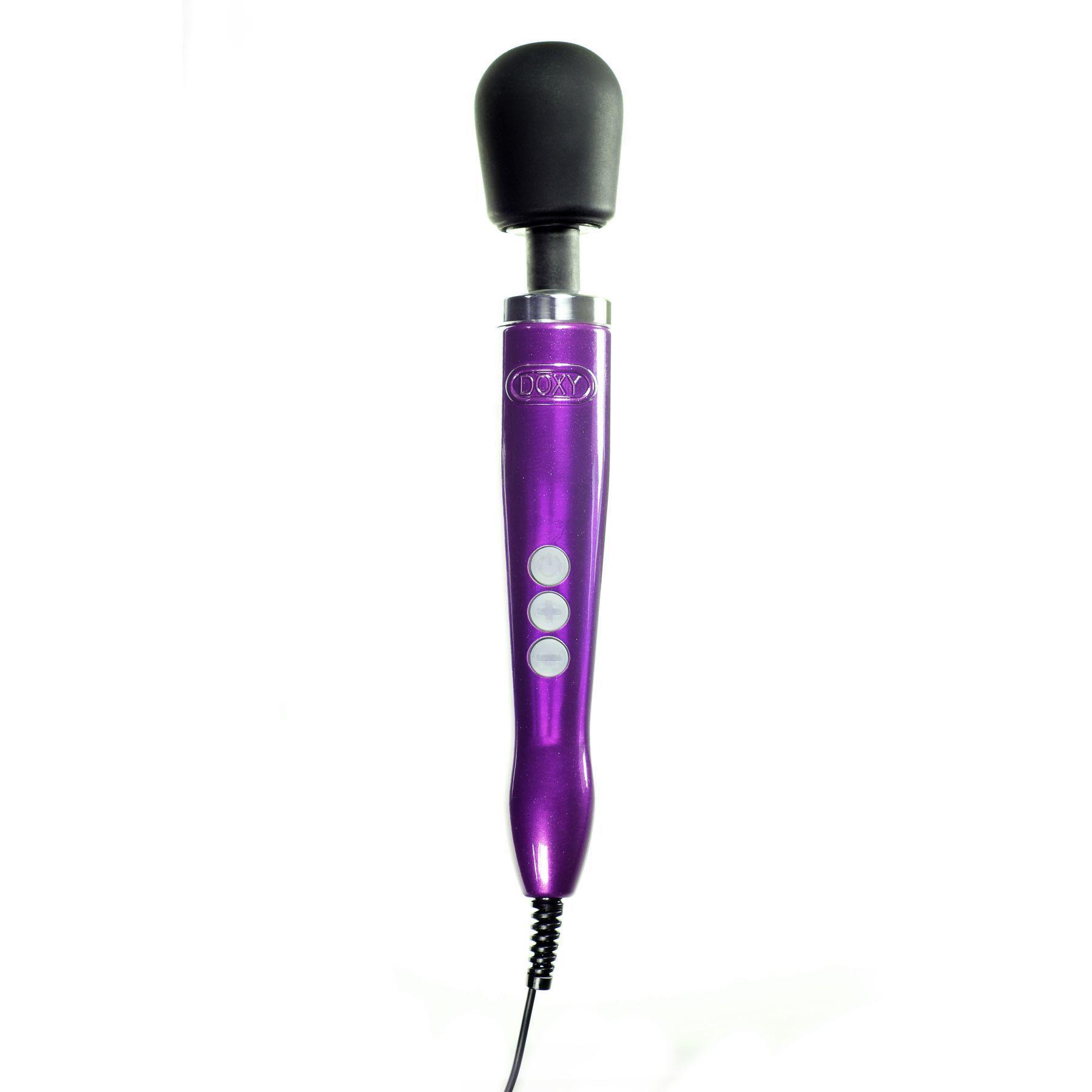 Вибромассажер Doxy Die Cast очень мощный/питание 220 В/металлический корпус Purple (SO1425)
