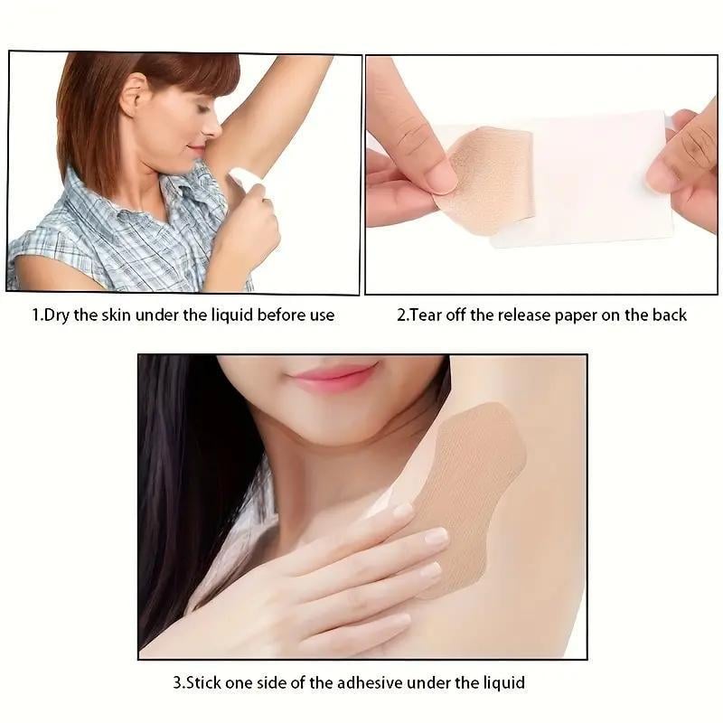 Пластыри на подмышки для поглощения пота/запаха/от пятен самоклеящиеся 10 шт. Бежевый (2789190542) - фото 8