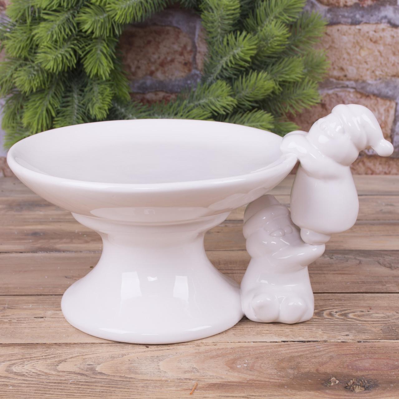 Подставка под торт с Сантой большая Белый (4441)