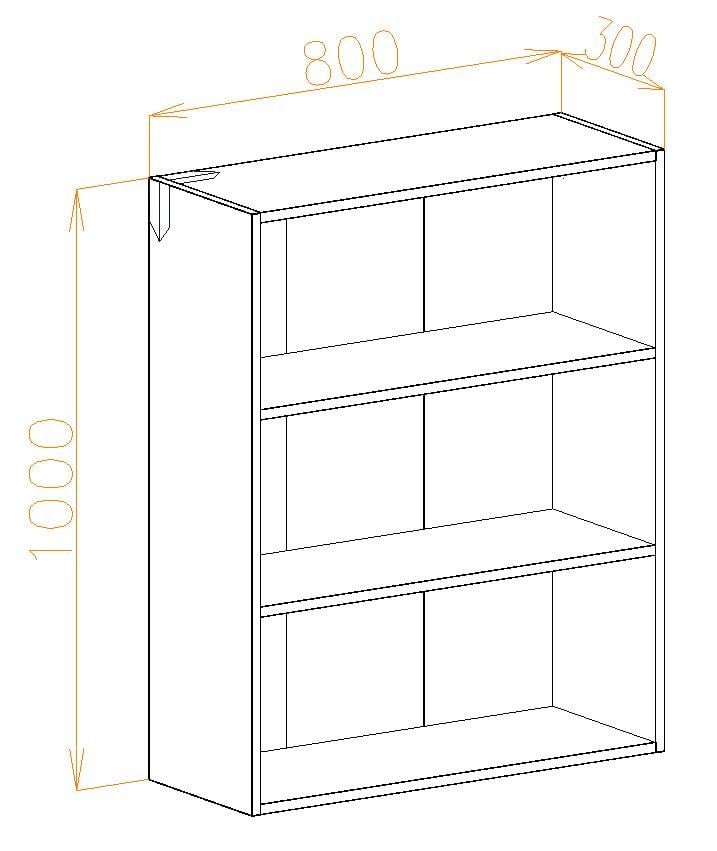 Стелаж підлоговий MEBLIBUD MODERN 100х80х30 см Білий - фото 4