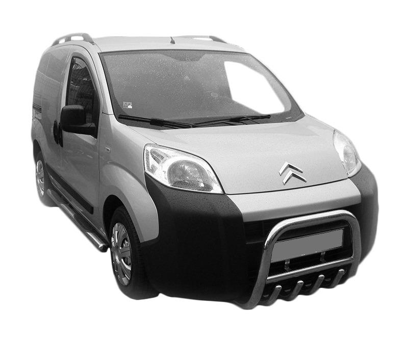 Кенгурятник QT006 CAN для Fiat Fiorino/Qubo нержавеющая сталь Хром