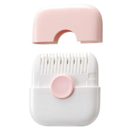 Триммер для волос ClafSwift двухсторонний механический с расческой Белый с розовым (KG-11951)