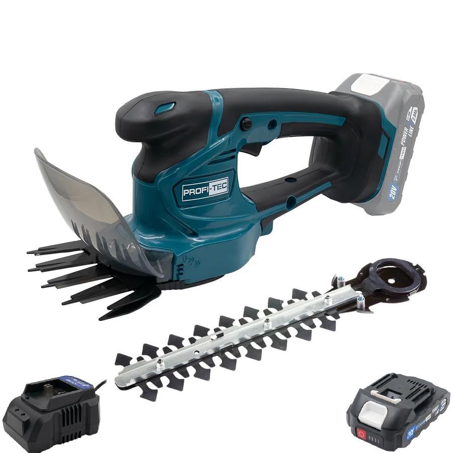 Кущоріз акумуляторний PROFI-TEC PHT1110 20В з акумулятором 2 Аг та зарядкою (LO-06482)