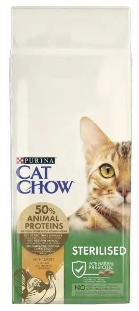 Корм сухой для кошек Purina Cat Chow Sterilised с индейкой 15 кг (11237812)
