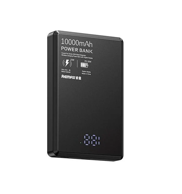 Повербанк Remax RPP-109 10000mAh 20W Metal MagSafe Power Bank Black (101179)