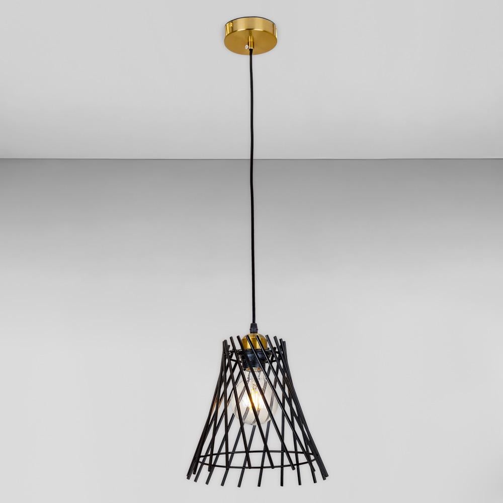 Люстра підвісна Light House LS-18901F-1 BRZ+BK Бронзовий/Чорний