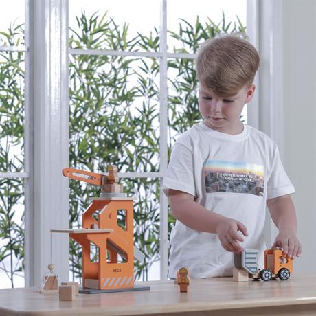 Ігровий набір Viga Toys Підйомний кран та самоскид (18181) - фото 4 Ігровий набір Viga Toys Підйомний кран та самоскид (18181) - фото 4