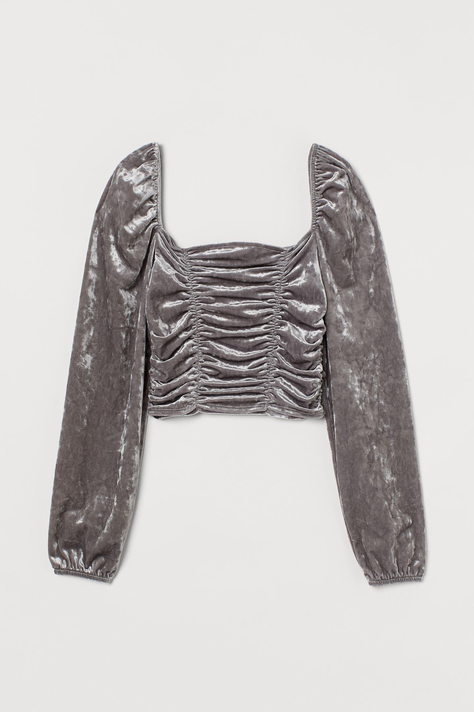 Топ бархатный M Серый (9223542ral)