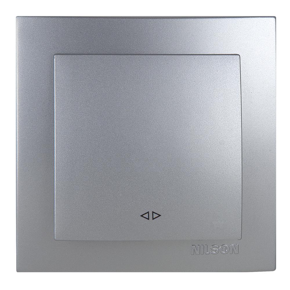 Вимикач Nilson Touran проміжний Срібний (24131010)