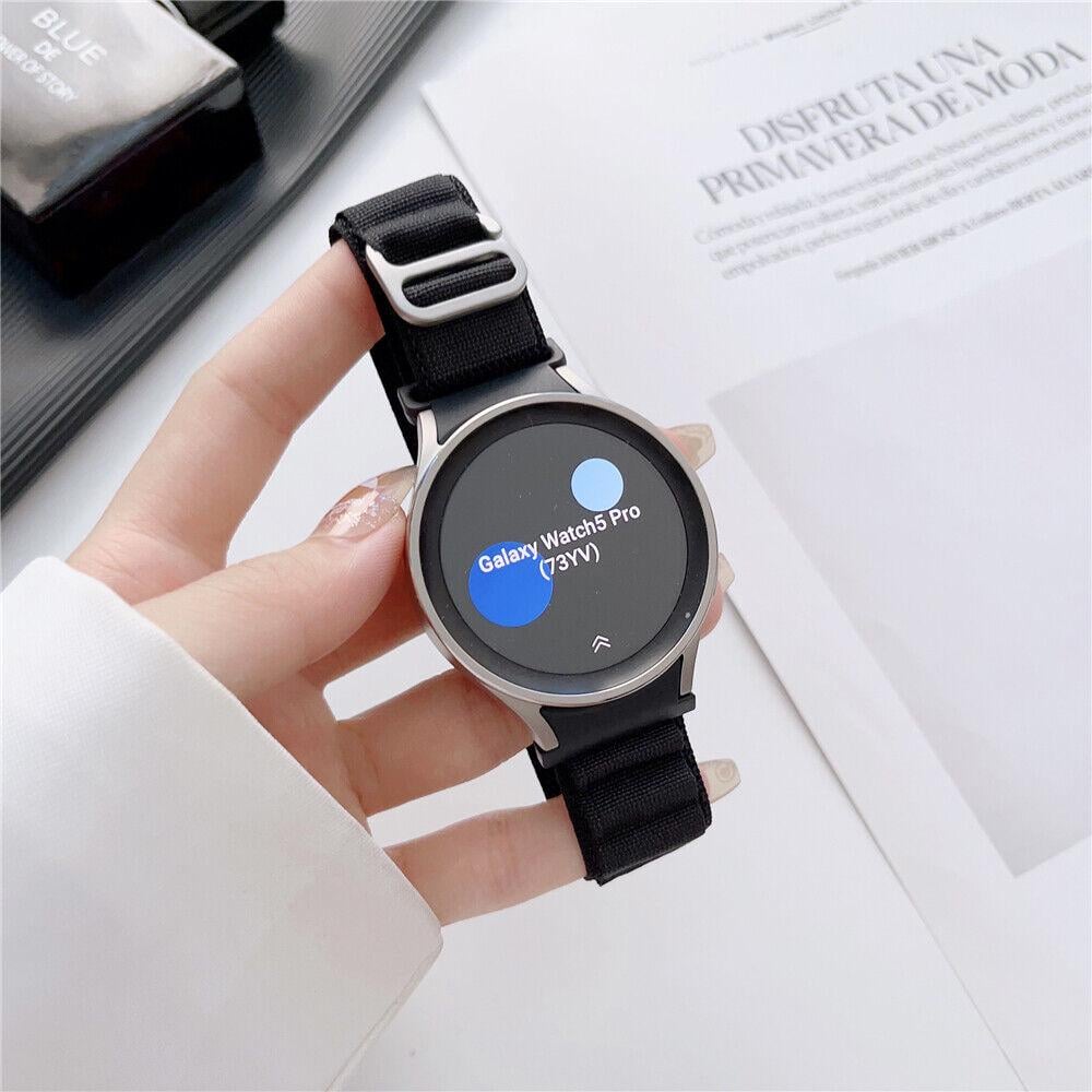 Ремешок нейлоновый Watchbands Cloth Wave для Samsung Galaxy Watch 4 Classic 46 мм Черный (EP05-3WB51781184) - фото 5