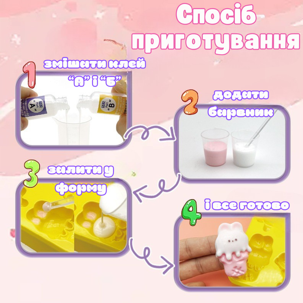 Набір для виготовлення сквішів Створи сквіш сам Таба лапок антистресів дитячий 6 шт. (9003) - фото 2