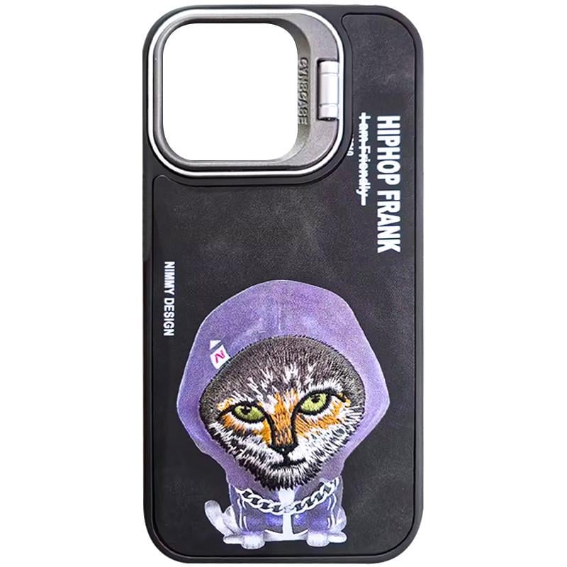 Противоударный Чехол с подставкой TPU+PC Friends для Apple iPhone  15 Pro Max (6.7") Black Cat