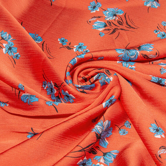 Ткань атлас-креш IDEIA Нино 1,5 м Коралловый (2200004221489)