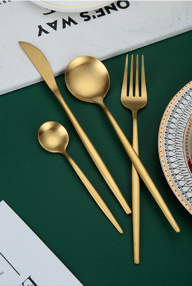 Набір столових приладів 5946 4 пр. Золотистий (4259093) Набір столових приладів 5946 4 пр. Золотистий (4259093)