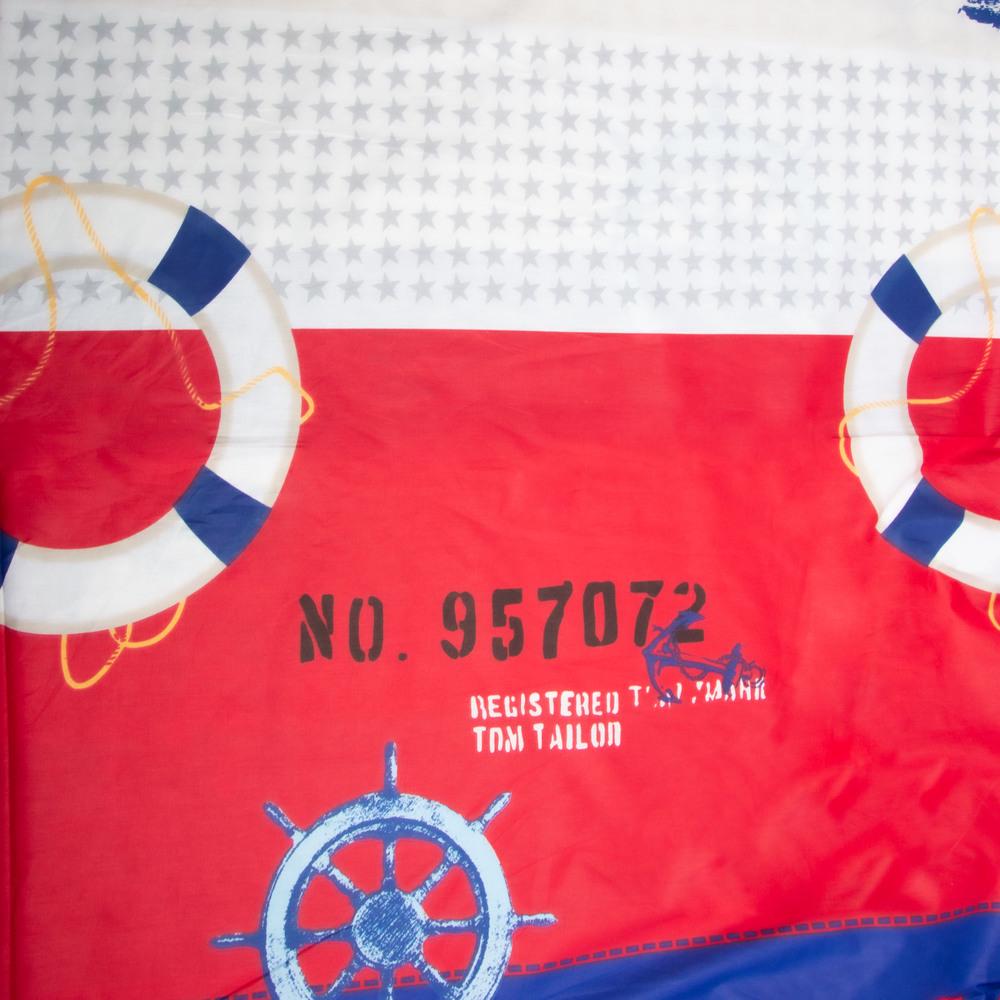 Ткань бязь ранфорс для постельного белья 18356 v-2 130 гр/м2 240 см Морской (25670)