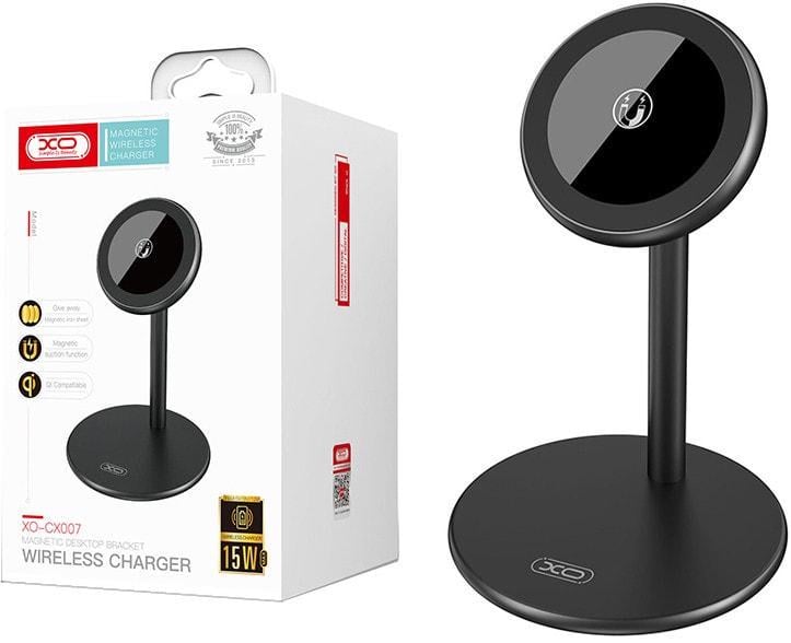 Устройство зарядное беспроводное Xo CX007 Magnetic кабель Type-C 15W Black (36954)
