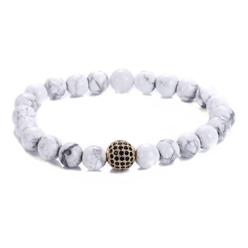 Браслет из кахолонга с пулей р. 18 Золотой/Белый (90030) Браслет из кахолонга с пулей р. 18 Золотой/Белый (90030)