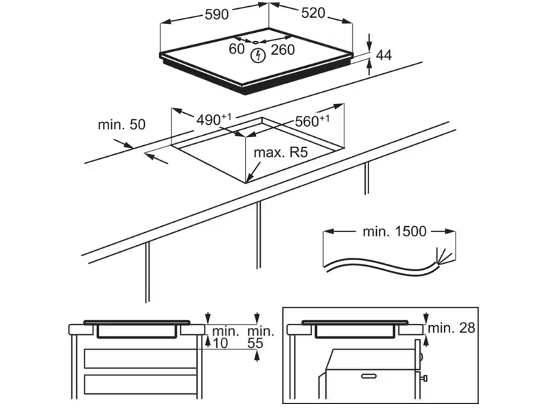 Варочная поверхность индукционная AEG TN64IA00FB - фото 2