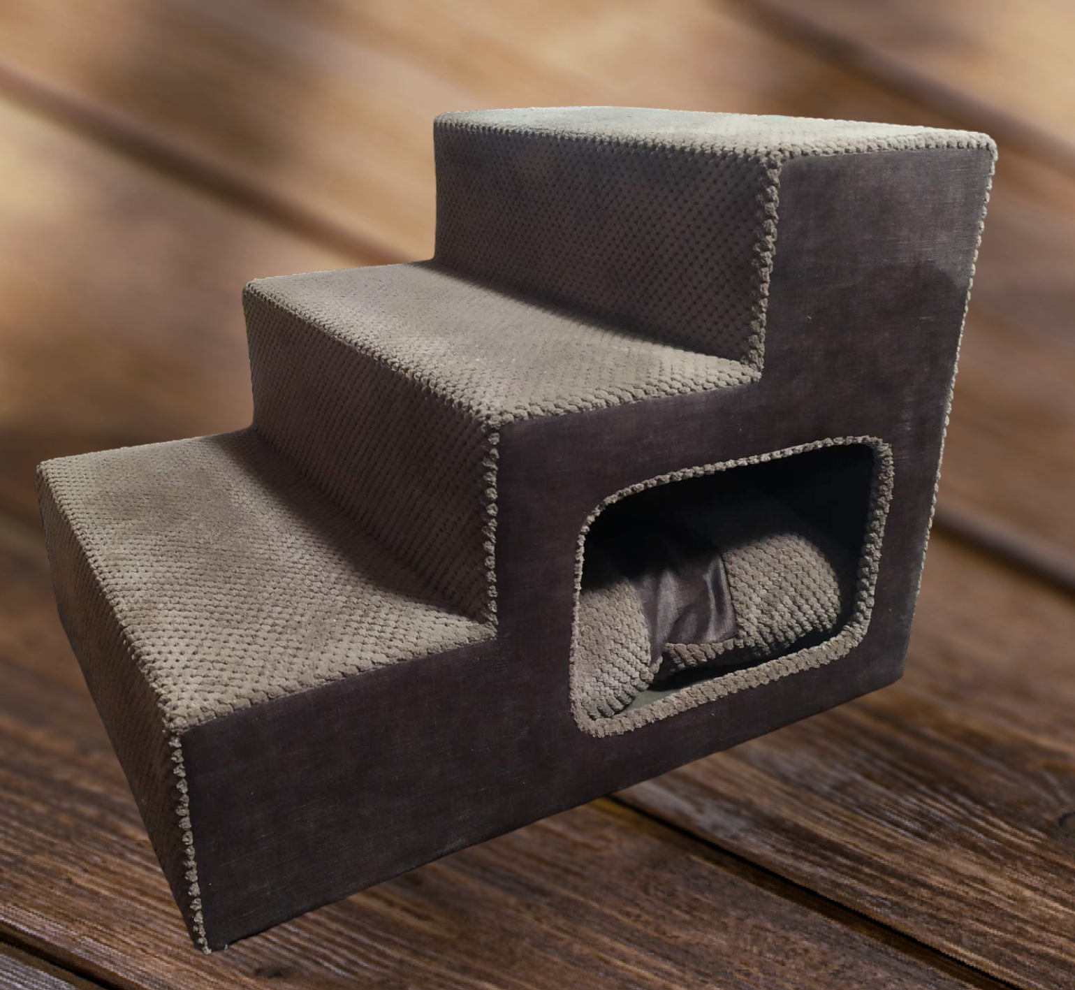 Сходинки пандус для собачок з входом 55х42х42 см Коричневий (00201.2) - фото 2 Сходинки пандус для собачок з входом 55х42х42 см Коричневий (00201.2) - фото 2