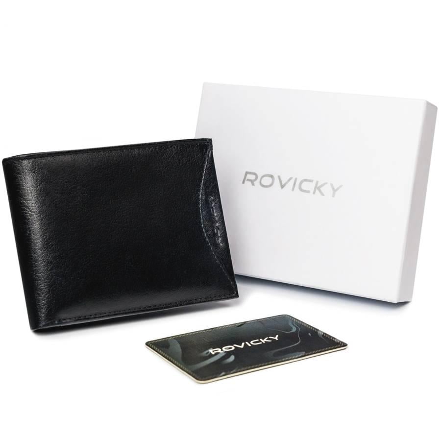 Кошелек мужской кожаный ROVICKY 1531-03-BOR-1201 Черный