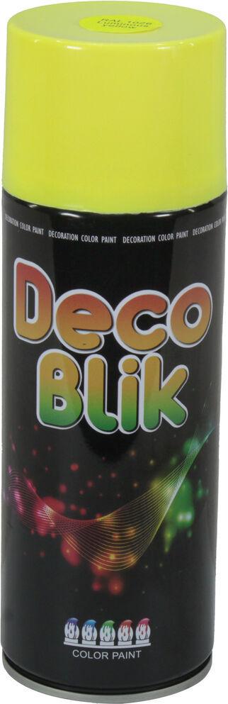 Краска-спрей флуоресцентная Deco Blik 400 мл RAL 1026 Желтый