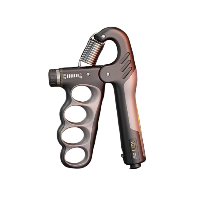 Еспандер регульований для кисті з навантаженням 5-100 кг і лічильником до 9999 Чорний/Сірий (U9157)