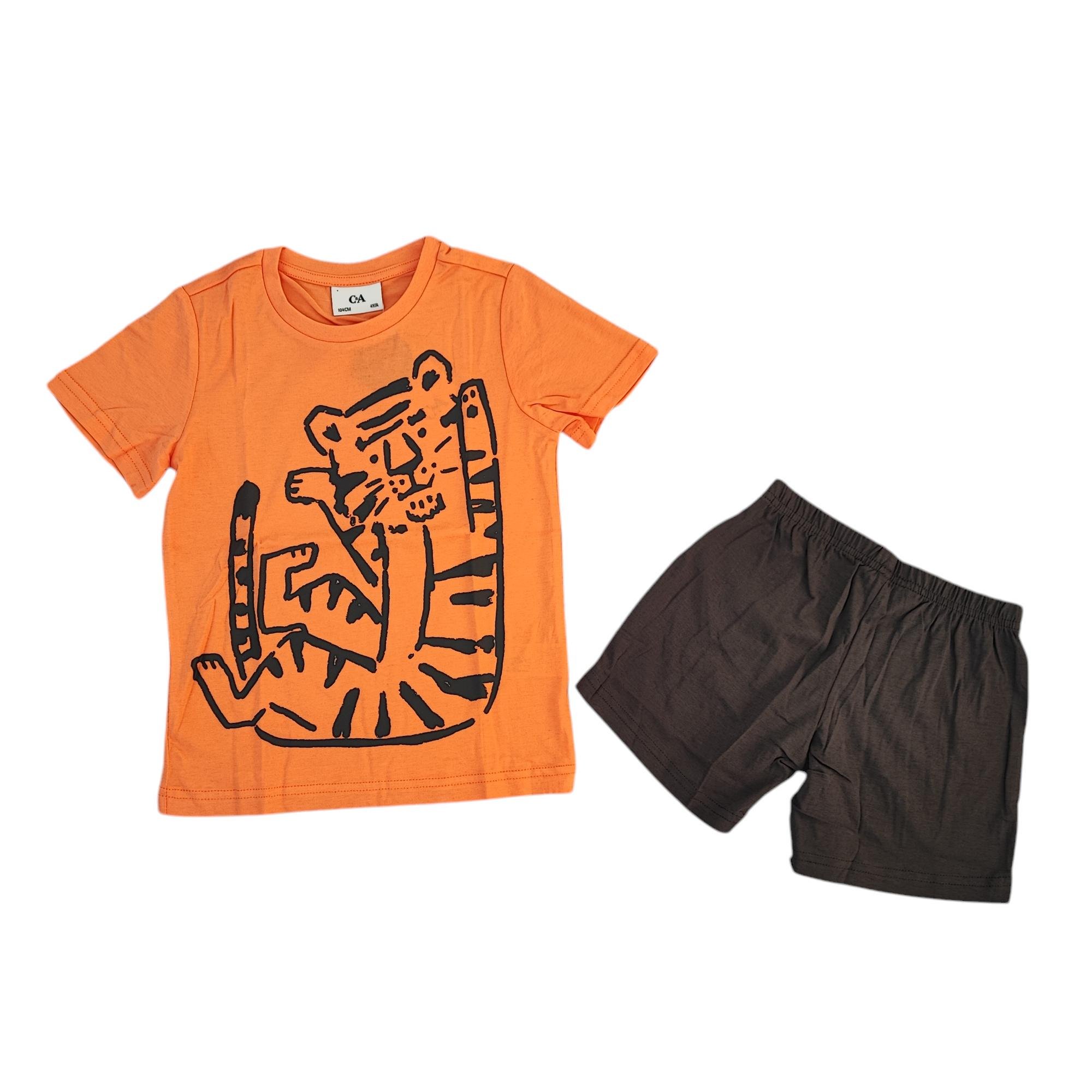 Комплект дитячий літній шорти та футболка для хлопчика C&A 104 см Різнокольоровий (250122069)